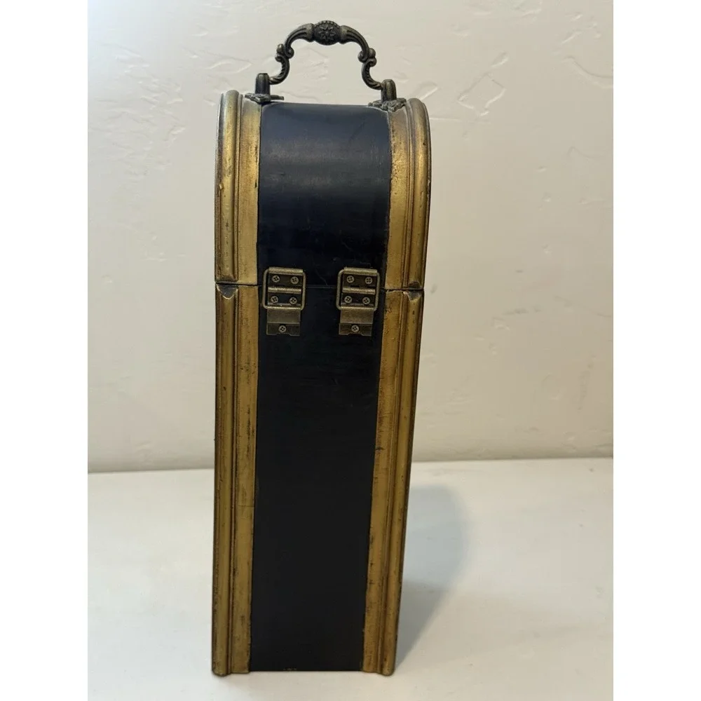 Decorative Wooden Wine‎ Bottle Storage Box With Floral Design Great Gift